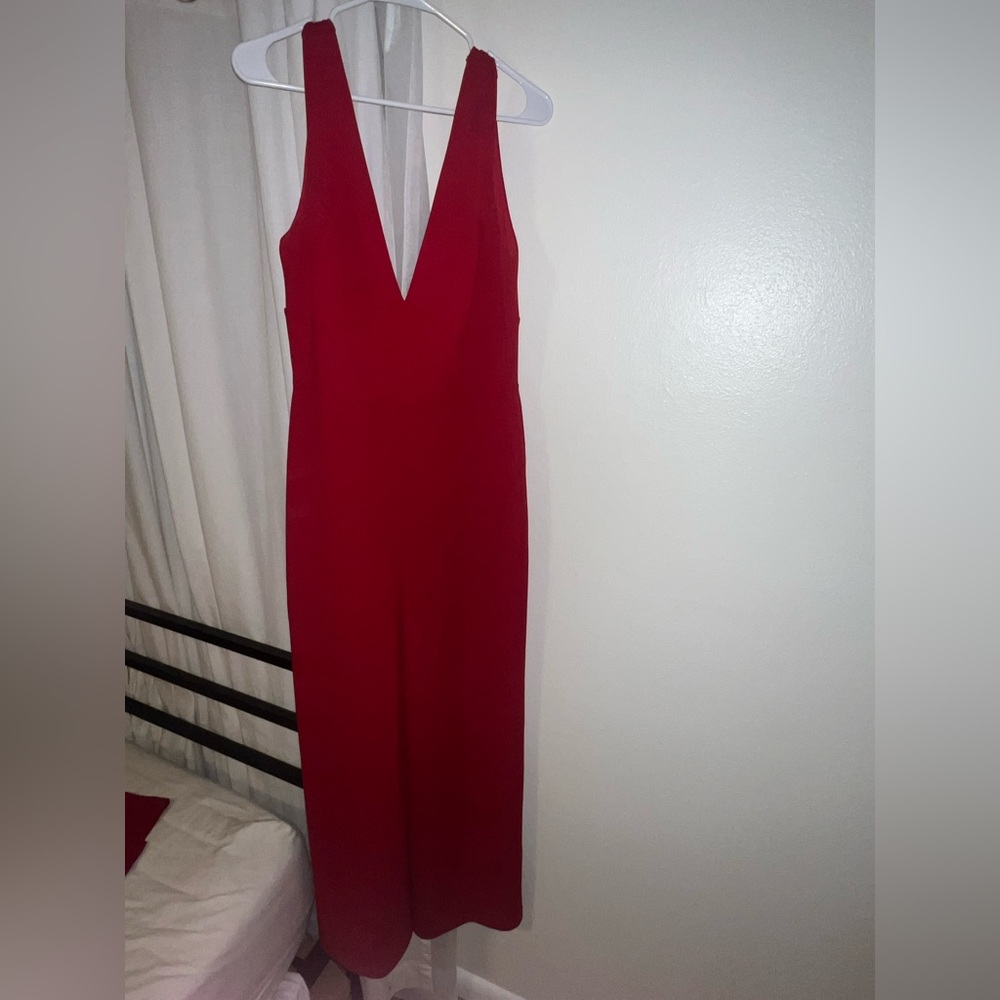Lulus Red Wide-Leg Jumpsuit